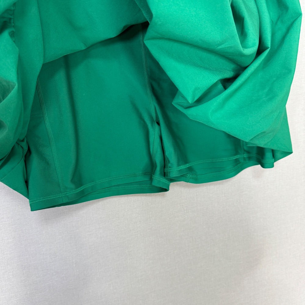 YPB Abercrombie Bubble Hem Mini Skirt Womens XL Green Tennis Golf Preppy Skort - Picture 3 of 11